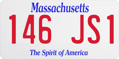 MA license plate 146JS1
