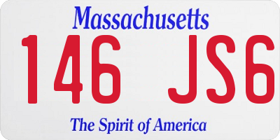 MA license plate 146JS6