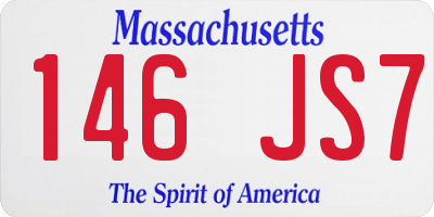 MA license plate 146JS7