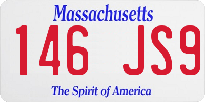 MA license plate 146JS9