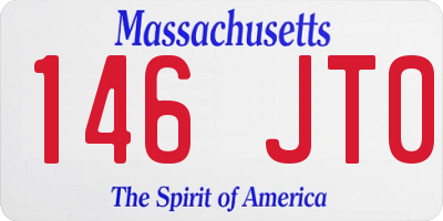 MA license plate 146JT0