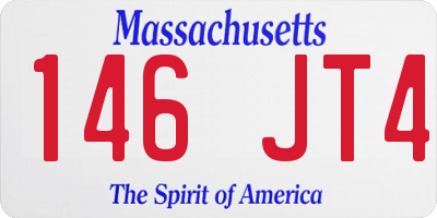 MA license plate 146JT4