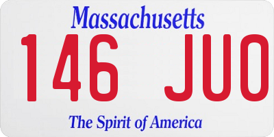 MA license plate 146JU0