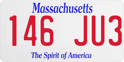 MA license plate 146JU3