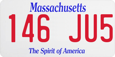 MA license plate 146JU5