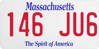 MA license plate 146JU6