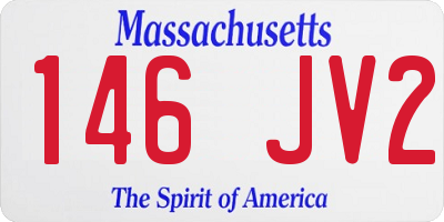 MA license plate 146JV2