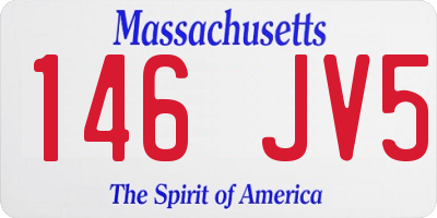 MA license plate 146JV5