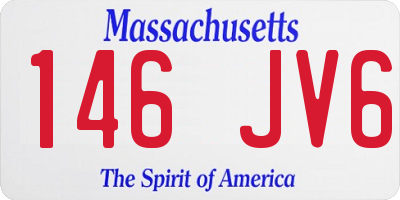 MA license plate 146JV6