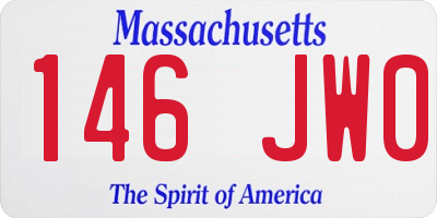 MA license plate 146JW0