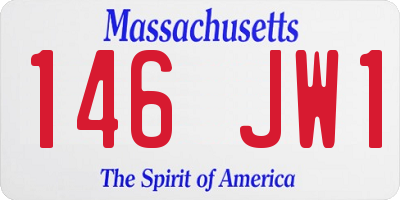 MA license plate 146JW1