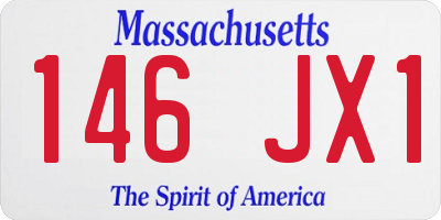 MA license plate 146JX1