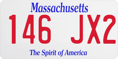 MA license plate 146JX2