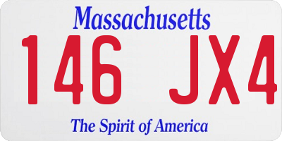 MA license plate 146JX4