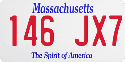 MA license plate 146JX7