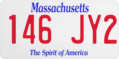 MA license plate 146JY2