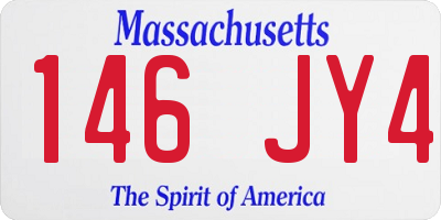 MA license plate 146JY4