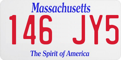 MA license plate 146JY5