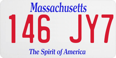 MA license plate 146JY7