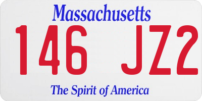MA license plate 146JZ2