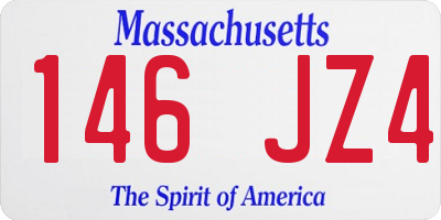 MA license plate 146JZ4