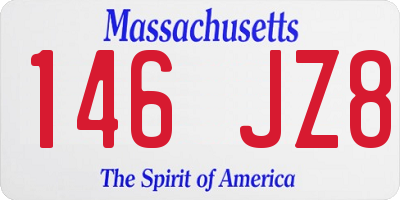 MA license plate 146JZ8