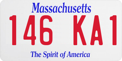 MA license plate 146KA1