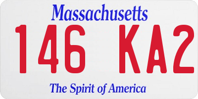 MA license plate 146KA2