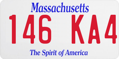 MA license plate 146KA4