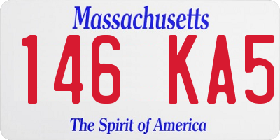MA license plate 146KA5