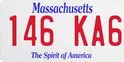 MA license plate 146KA6