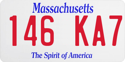 MA license plate 146KA7