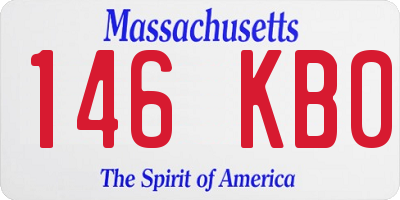 MA license plate 146KB0