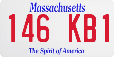 MA license plate 146KB1
