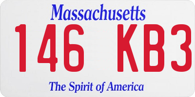MA license plate 146KB3