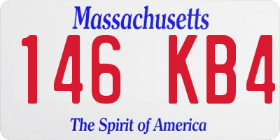 MA license plate 146KB4