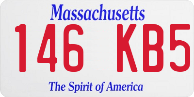 MA license plate 146KB5