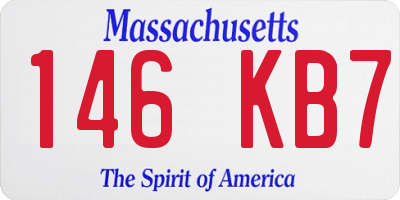 MA license plate 146KB7