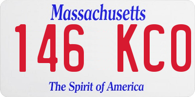 MA license plate 146KC0