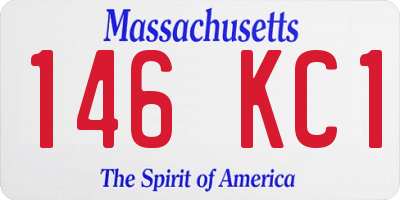 MA license plate 146KC1
