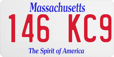 MA license plate 146KC9