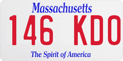 MA license plate 146KD0