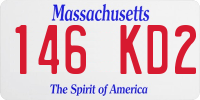 MA license plate 146KD2