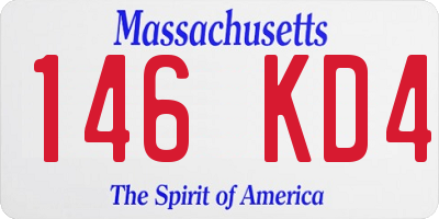 MA license plate 146KD4