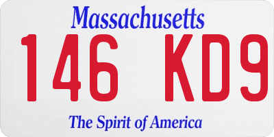 MA license plate 146KD9