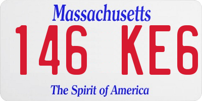 MA license plate 146KE6