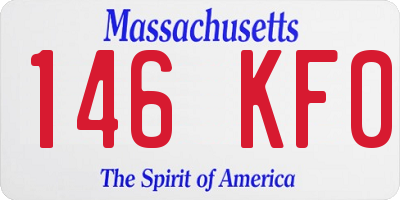 MA license plate 146KF0