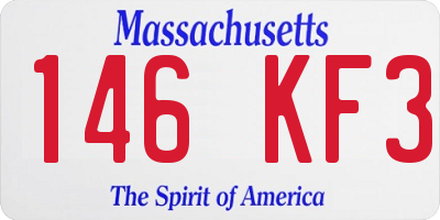 MA license plate 146KF3