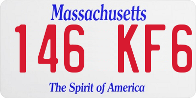 MA license plate 146KF6