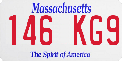 MA license plate 146KG9